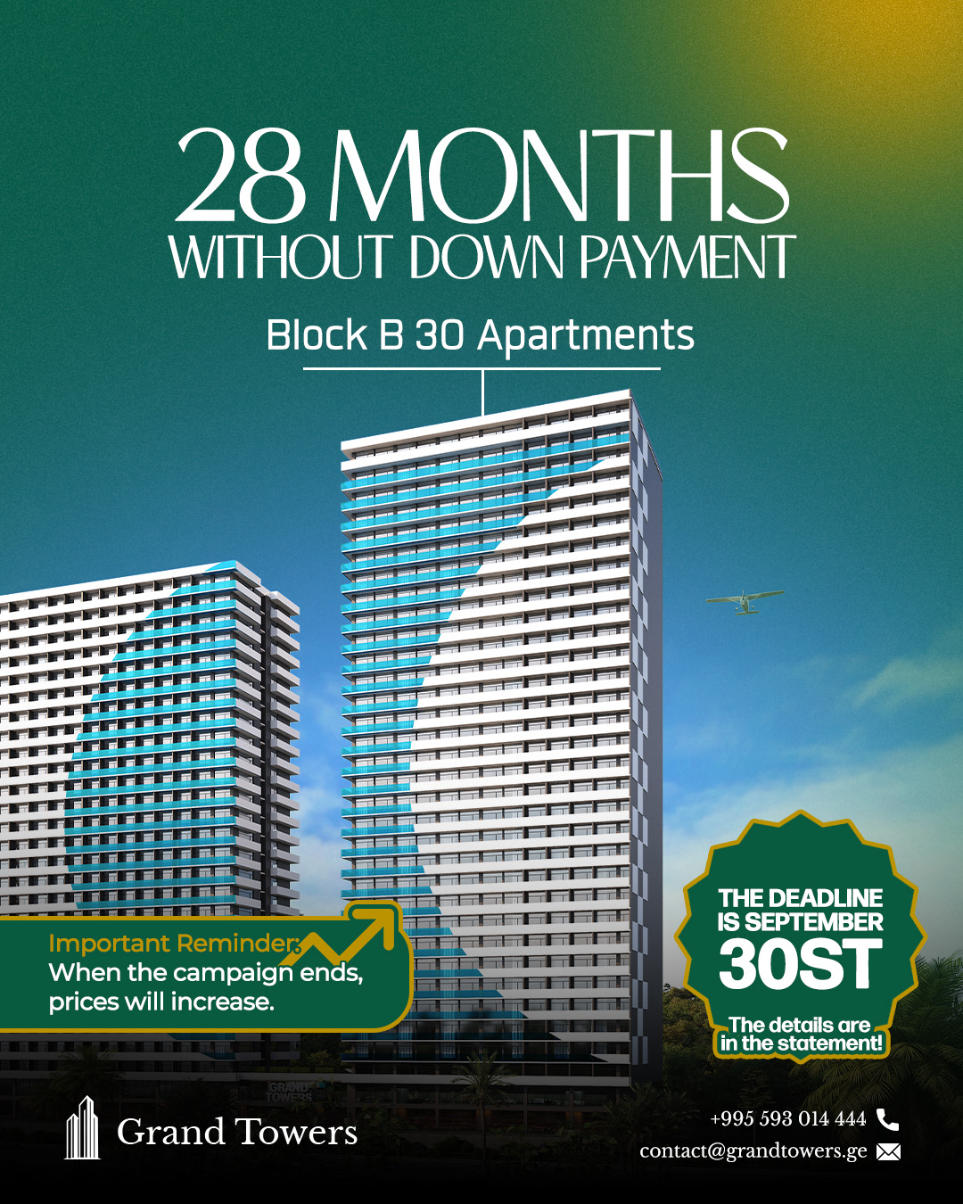 Grand Towers Batumi: Gayrimenkul Satış Kampanyası ve Dijital Reklam Tasarımı