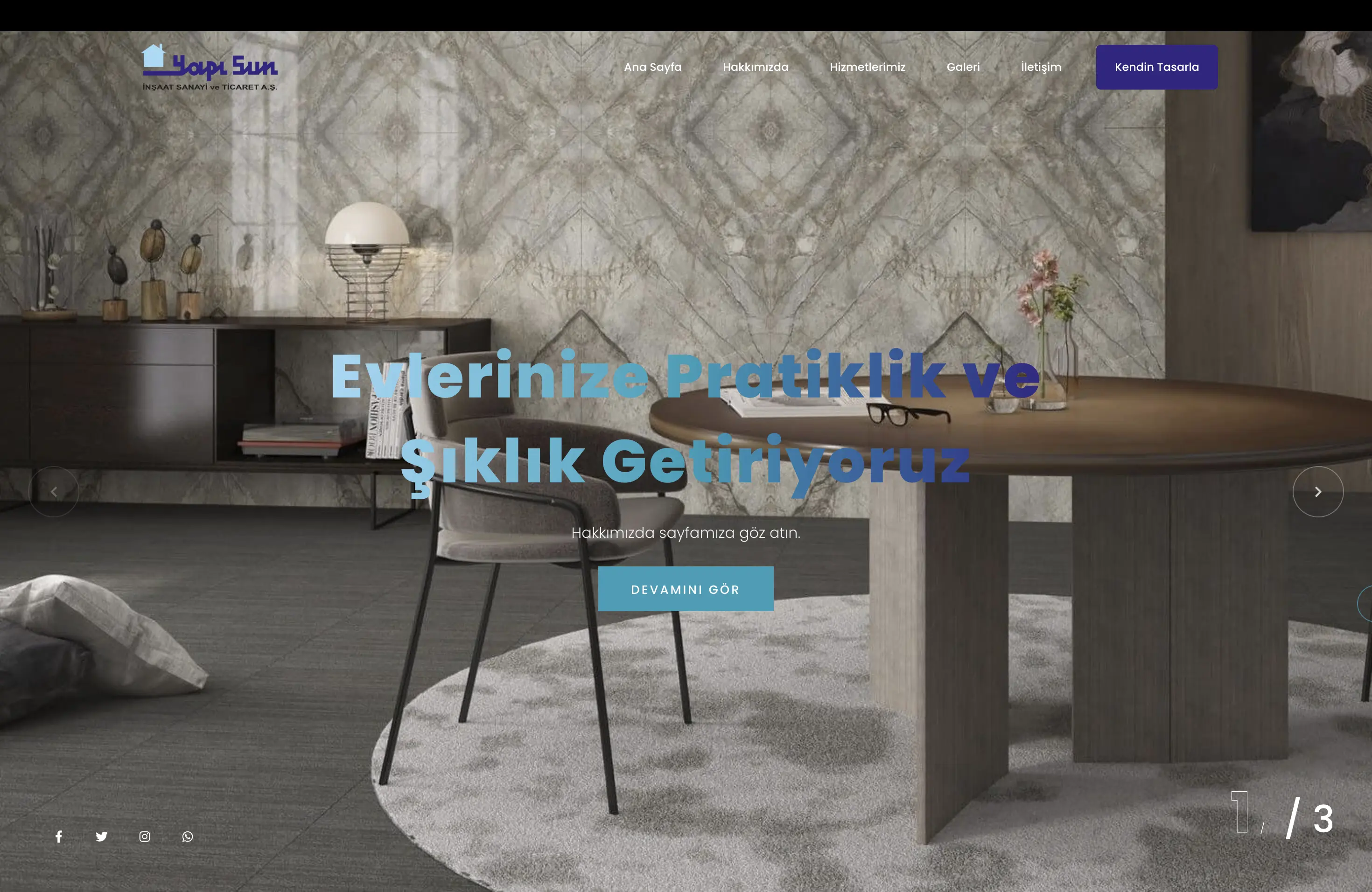 Yapisun - Mimari Tasarım ve İnşaat Sektörü Kurumsal Web Projesi