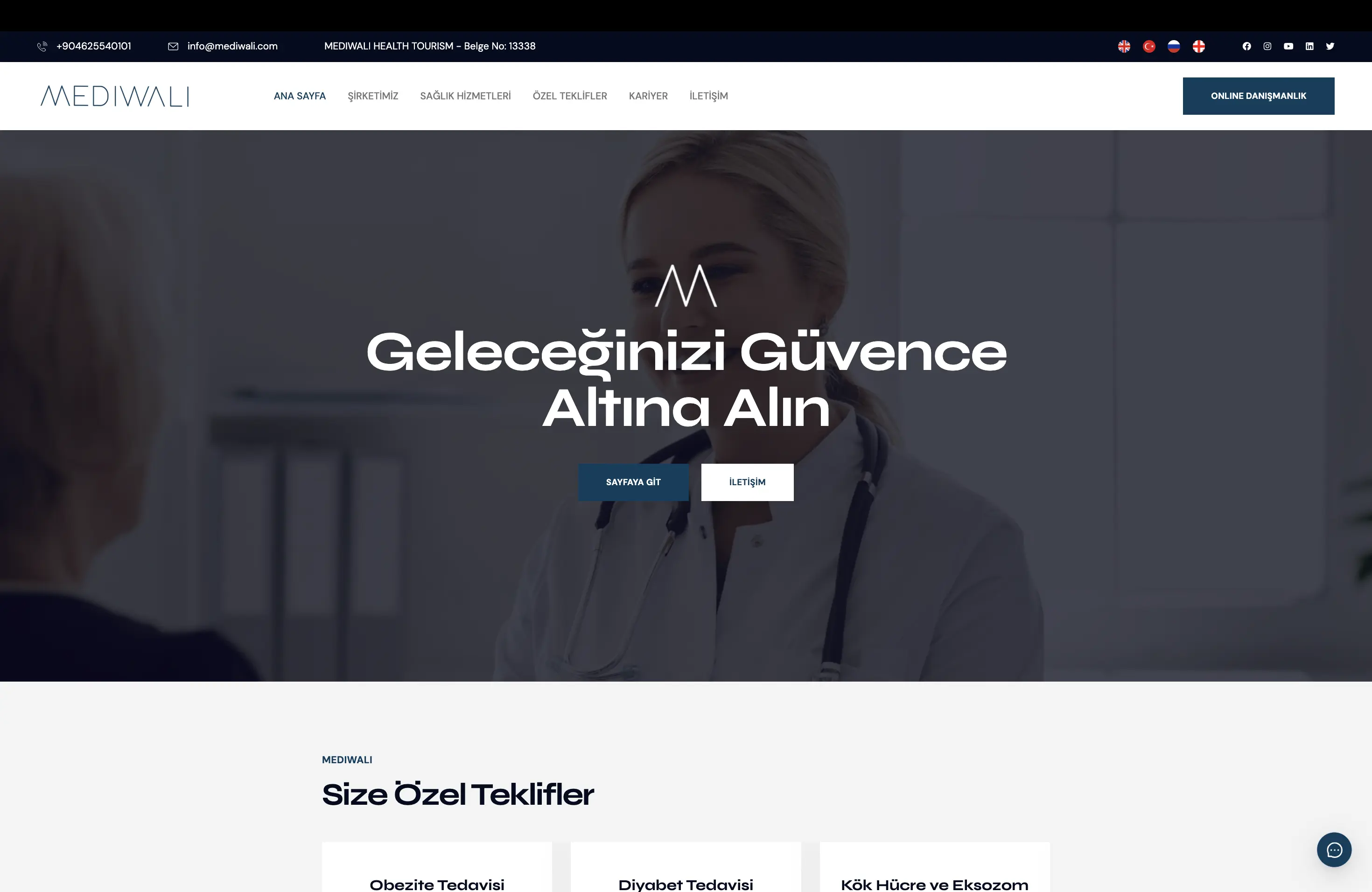 Mediwali - Sağlık Turizmi Web Tasarım ve Dijital Çözümler Projesi