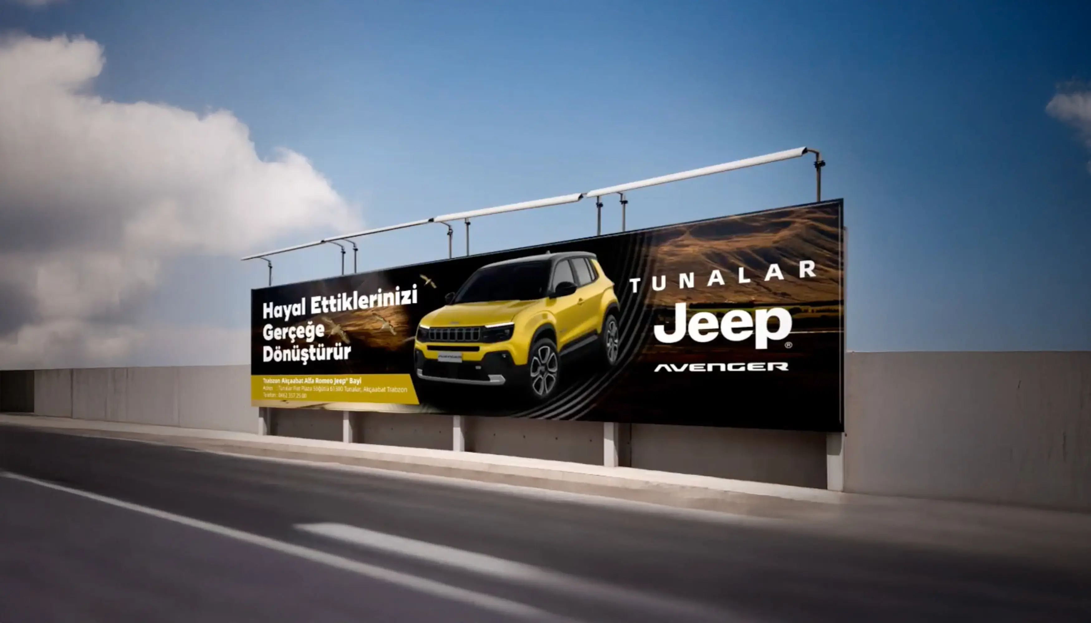 Tunalar Jeep: Billboard ve Gainboard Dijital Görsel İletişim Yönetimi