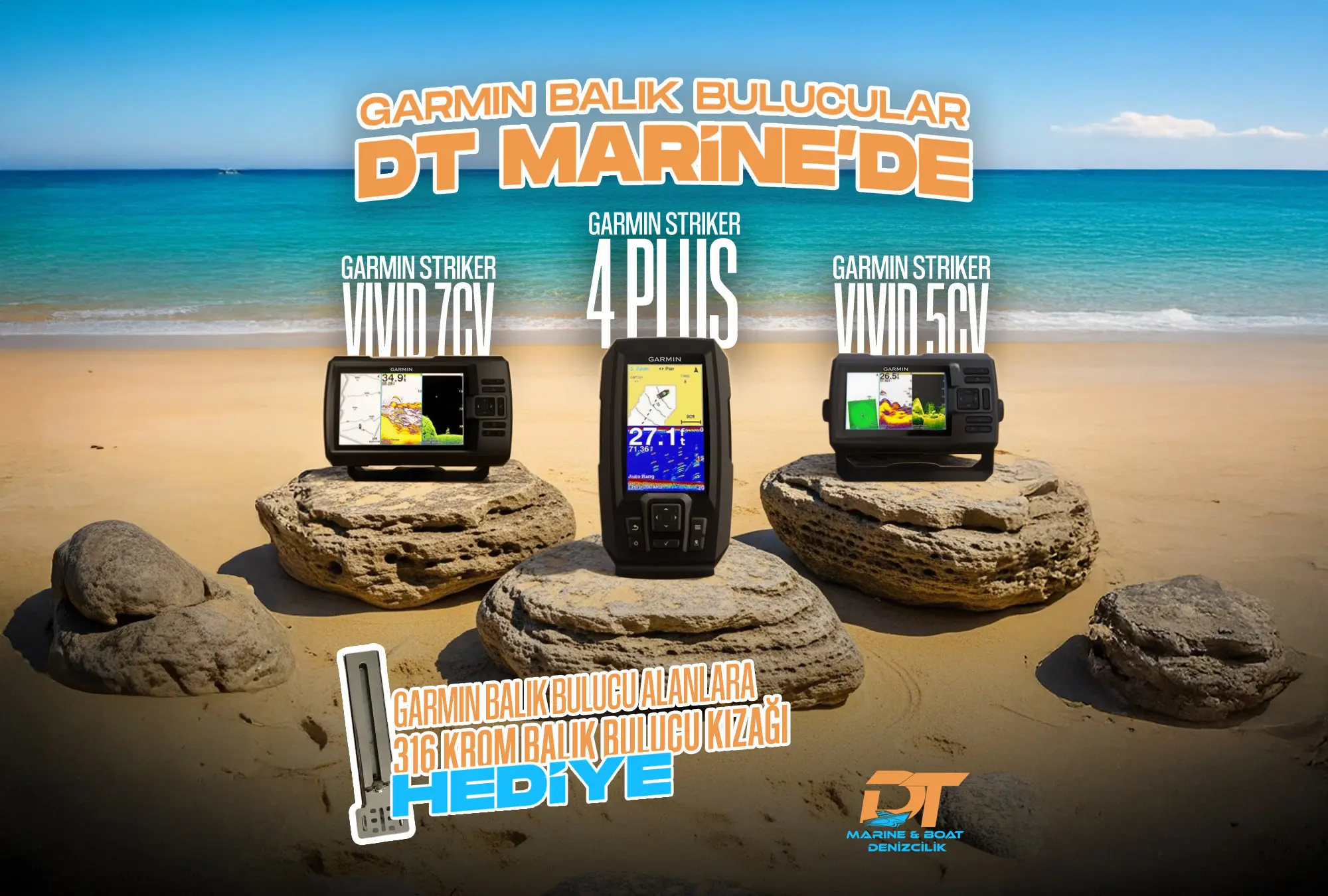 DT Marine & Boat Denizcilik: Garmin Balık Bulucu Serisi Kampanya Tasarımı