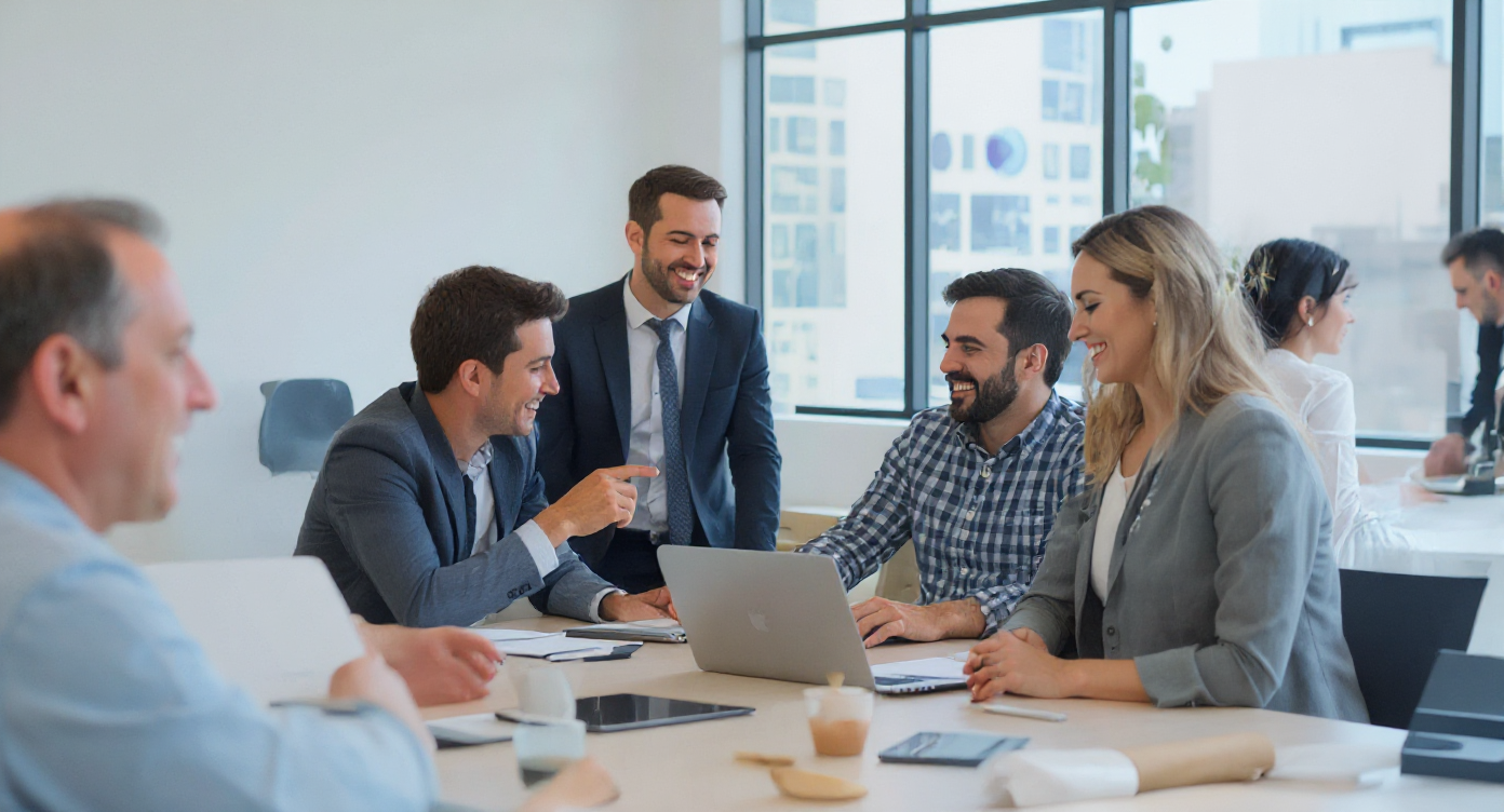 Team meeting in modern office
